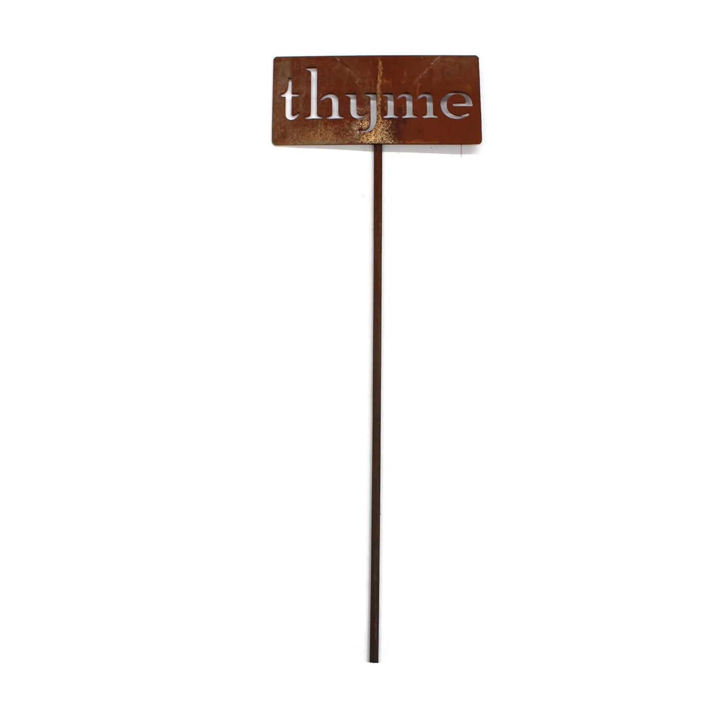 Classic Metal Garden Markers 19 Inches Tall (thyme, Naturally Rusted)