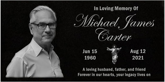 24x12 Personalized Granite Grave Stone – Custom Engraved Headstone for Cemetery, Memorial Plaque for Grave, Durable Tribute Marker for Loved Ones