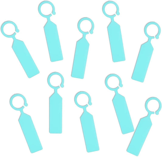 MHY 400 Pcs Thick Plastic Plant Labels - Garden Waterproof Plant Tree Tags - 4.3 inch Color Hanging Plant Markers for Plants, Potted Plants, Nurseries, Trees，Gardening（Apple Blue）