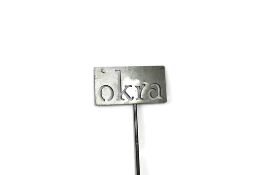 Classic Metal Garden Markers 19 Inches Tall (okra, Raw, Unfinished Steel (will rust with time))