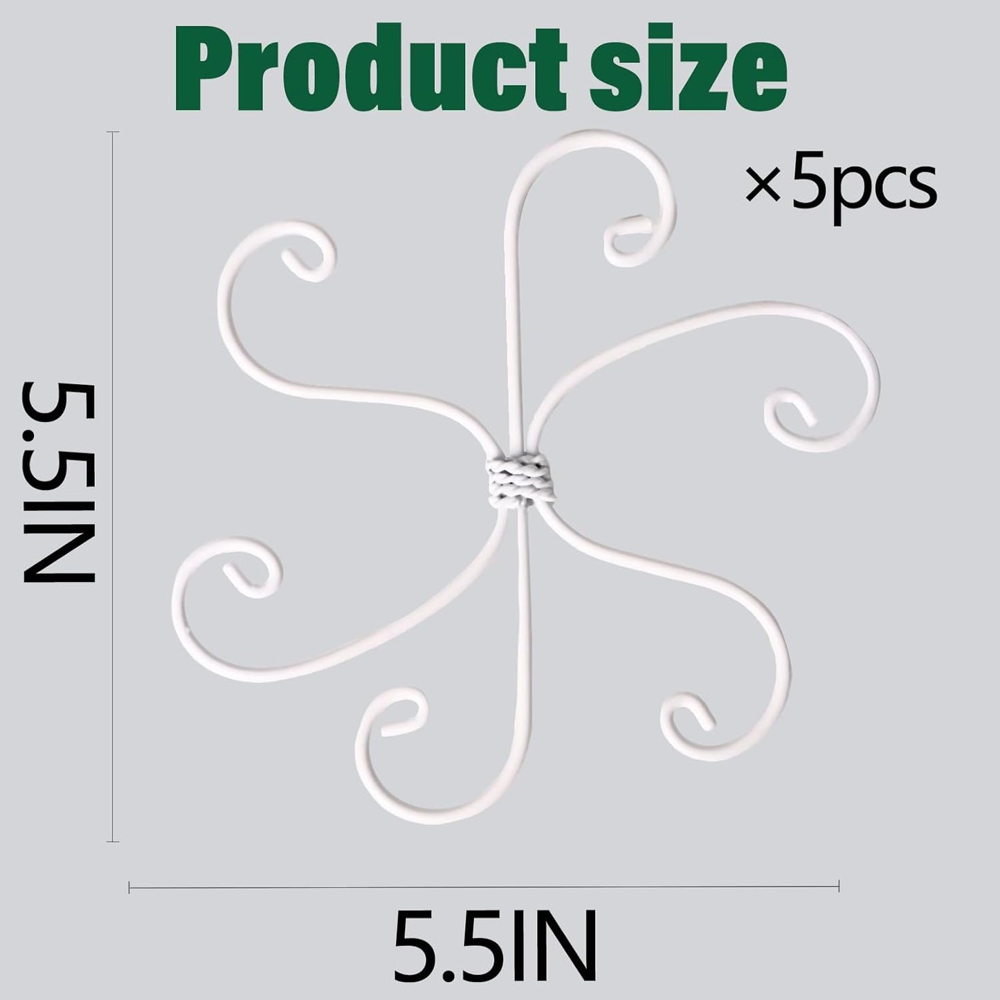 5PCS Monstera Plant Support Hook - 5.5x5.5 inch Premium Indoor Stem Stabilizer for Monstera & Fishbone Cactus, Durable,Easy Installation, Gentle Protection for Healthy Plant Growth