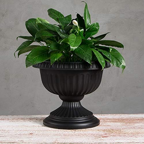 Root & Vessel, 39188.03, Grecian Urn Planter, 18-Inch, Black