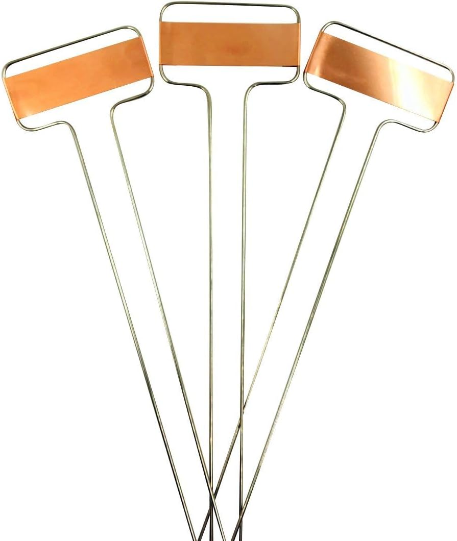 Pack of 30 Copper Plant Labels for Garden, Metal Plant Markers Nameplate, Plant Tags for Outdoor and Potted Plants (10" x 2.6")