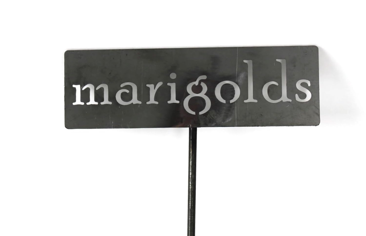 Classic Metal Garden Markers 19 Inches Tall (marigolds, Raw, Unfinished Steel (will rust with time))