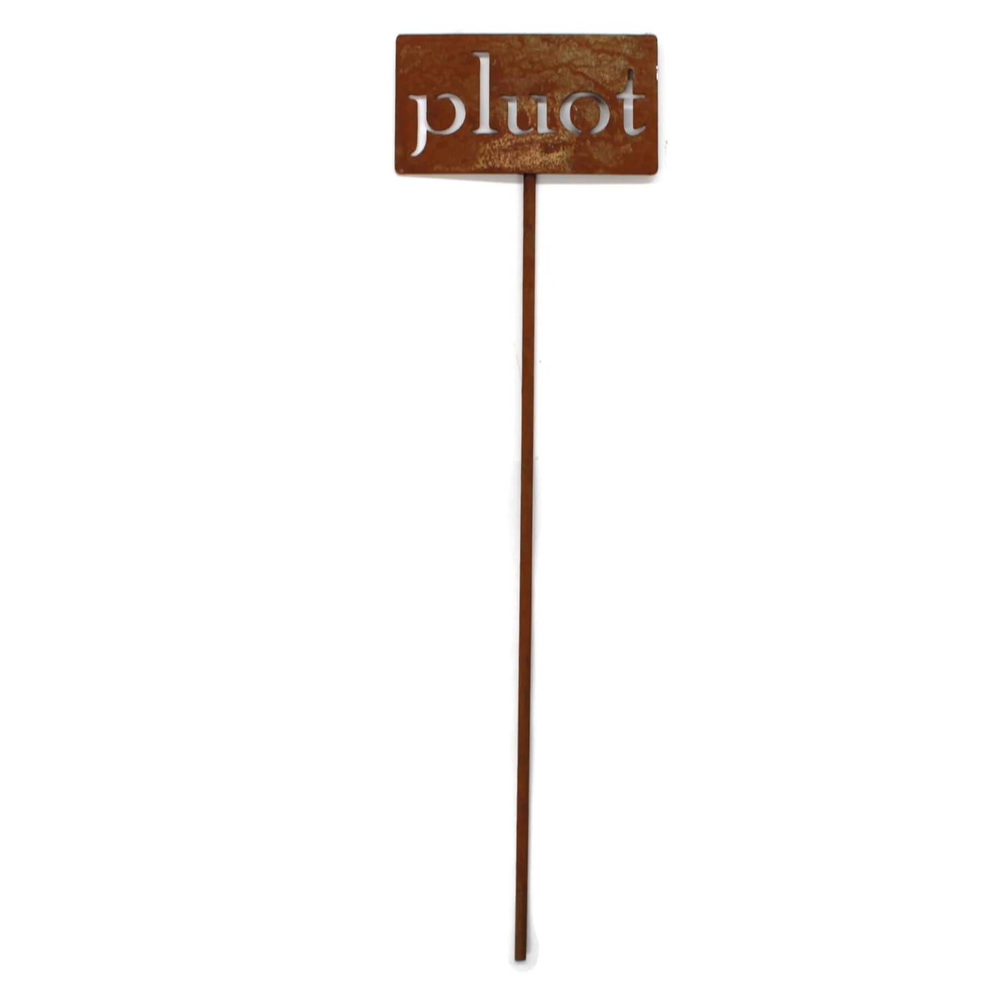 Classic Metal Garden Markers 19 Inches Tall (pluot, Naturally Rusted)