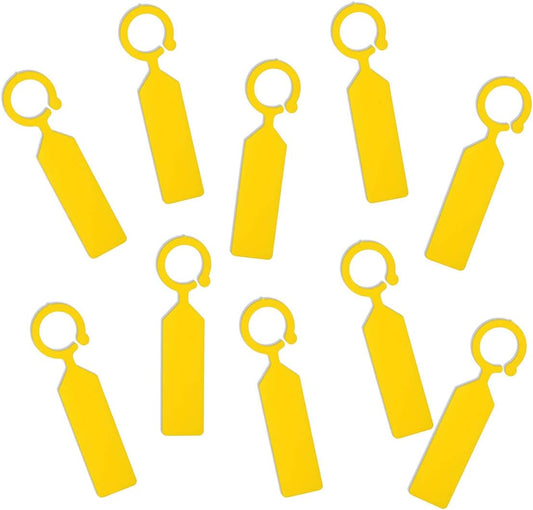 MHY 400 Pcs Thick Plastic Plant Labels - Garden Waterproof Plant Tree Tags - 4.3 inch Color Hanging Plant Markers for Plants, Potted Plants, Nurseries, Trees，Gardening（Yellow）