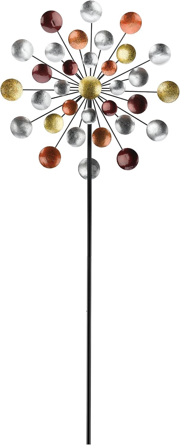 Regal Art & Gift Galaxy Wind Spinner – Metal Yard Decorations Outdoor | Kinetic Garden Spinner for Lawn, Pathway, or Flower Bed | Weather-Resistant Outdoor Sculpture - 32 Inch