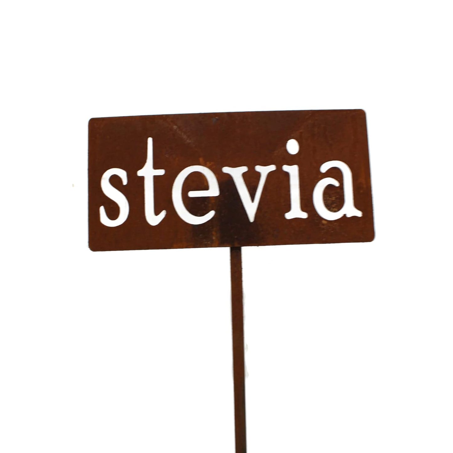 Classic Metal Garden Markers 19 Inches Tall (stevia, Naturally Rusted)