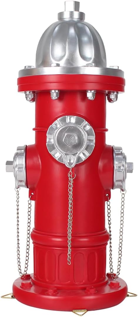 Dog Fire Hydrant Statue Puppy Pee Post and Gift for Fireman, Fire Hydrant Garden Decor Statue Large, Fire Hydrant for Dog