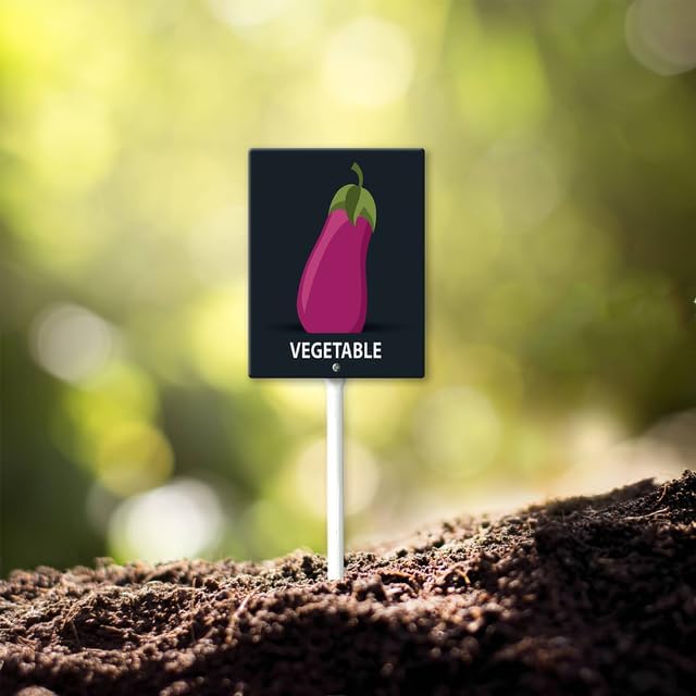 Eveokoki Aluminum Seed & Plant Labels - Plant Markes for Seedlings-Plant Tags for Pots - Garden Signs for Vegetable - Durable Markers for Plants Outdoor Waterproof - Garden Decor for Farmhouse