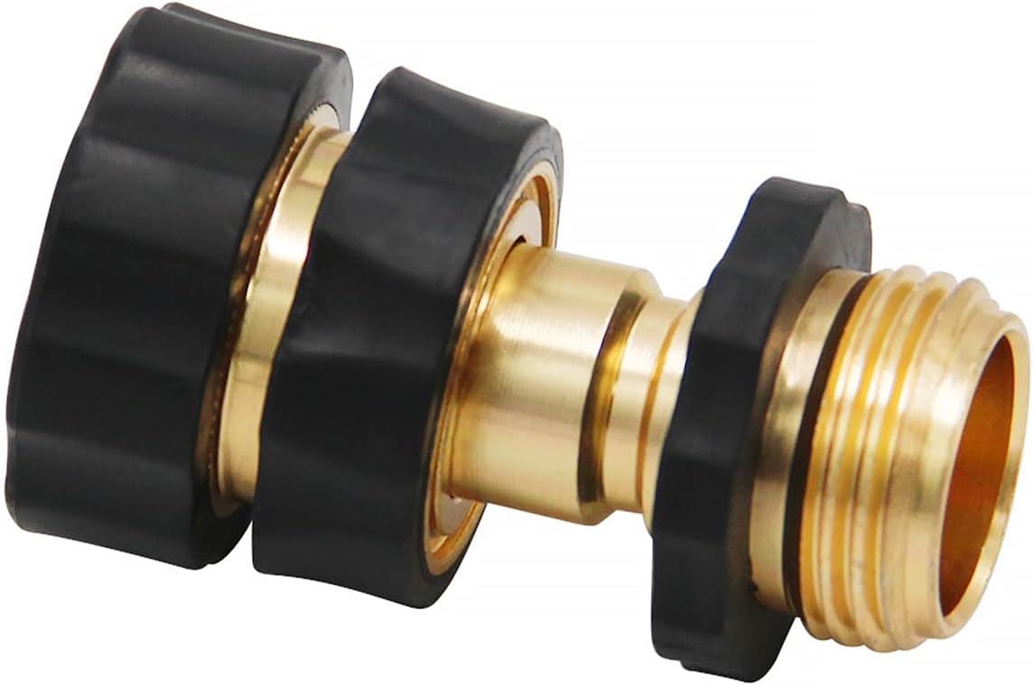 3/4 Inch Garden Hose Quick Connector Fittings, Easy Connector Fitting, Male and Female Set, (2)