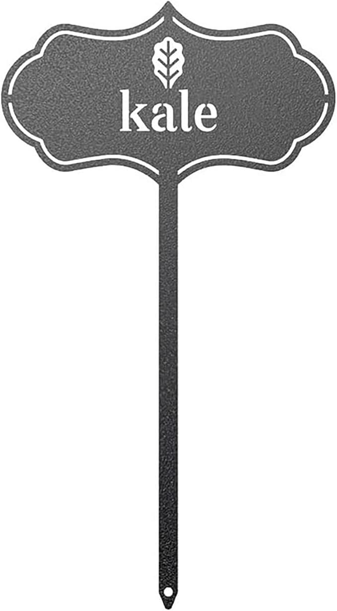 RealSteel - Seed & Plant Markers - Indoor/Outdoor Herb Garden Stakes - Elegant Fruit/Vegetable Seed Labels - Durable Plant Tags for Pots - Classy Design for Farmhouse/Greenhouse (Kale)