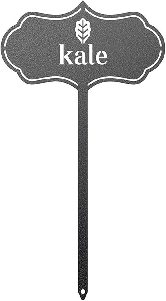 RealSteel - Seed & Plant Markers - Indoor/Outdoor Herb Garden Stakes - Elegant Fruit/Vegetable Seed Labels - Durable Plant Tags for Pots - Classy Design for Farmhouse/Greenhouse (Kale)