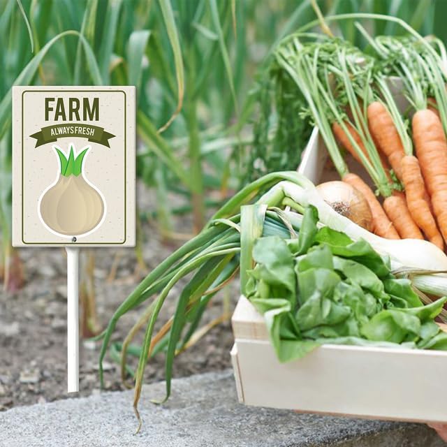 Eveokoki Aluminum Seed & Plant Labels - Plant Markes for Seedlings-Plant Tags for Pots - Garden Signs for Vegetable - Durable Markers for Plants Outdoor Waterproof - Garden Decor for Farmhouse