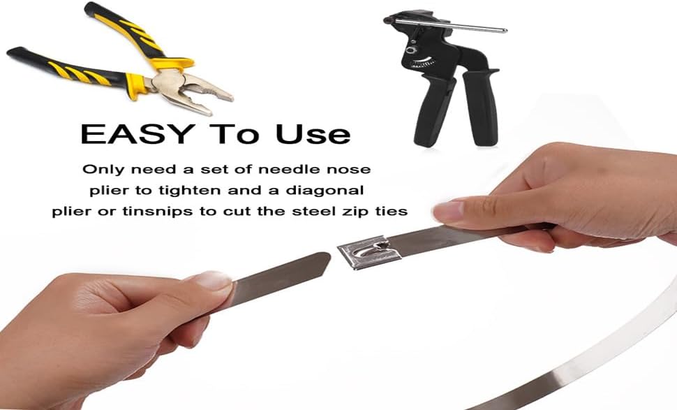 Metal Zip Ties Heavy Duty Outdoor, 800 Lbs 24 Inch Stainless Steel Zip Ties, 40 Pcs Self-Locking Metal Cable Ties, Strength, Ideal for Exhaust Wrap, Cables, Farms, Pipes, Roofs and Outdoor Fence