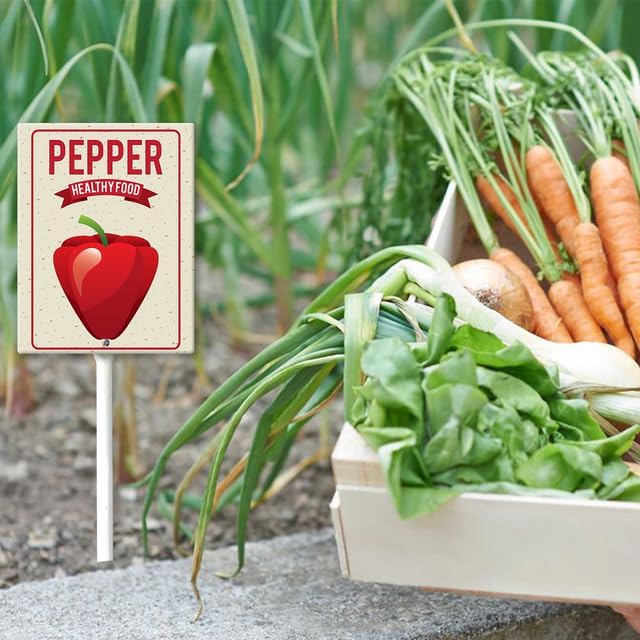 Eveokoki Aluminum Seed & Plant Labels - Plant Markes for Seedlings-Plant Tags for Pots - Garden Signs for Vegetable - Durable Markers for Plants Outdoor Waterproof - Garden Decor for Farmhouse