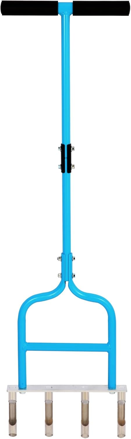sancat Lawn Aerator with 4 Stainless Steel core Plug, 39inch Hollow Tine Aerator,Manual Yard Aerator,Grass Soil Aerator, Aerator Lawn Tool for Lawn Care.