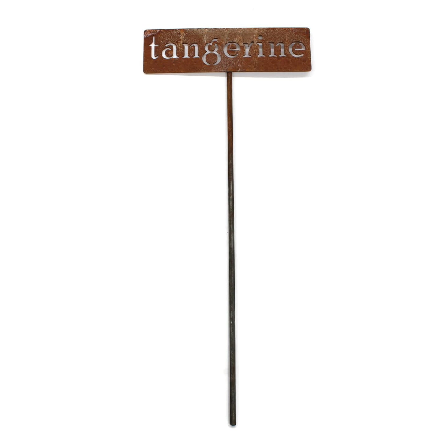 Classic Metal Garden Markers 19 Inches Tall (tangerine, Naturally Rusted)