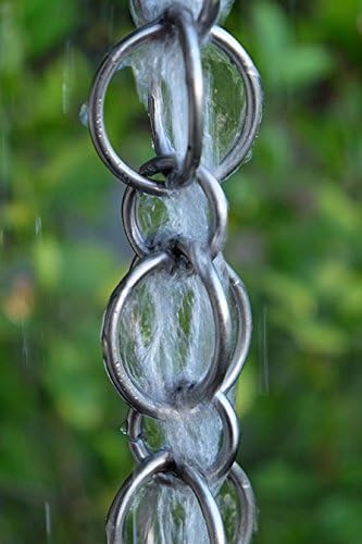 Nutshell Stores Double Loops Rain Chain - Stainless Steel - 10 Feet