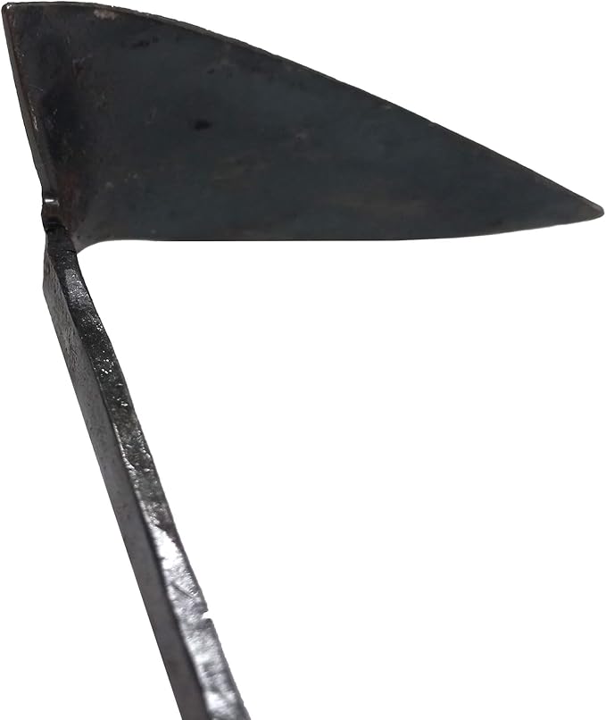 Korean Gardening Tool ho-mi Hand Plow Hoe Spade, Trowel, Weeder, and More! an Excellent Tool for use in Any Vegetable or Flower Garden 12.40 Inches (Round Triangle)