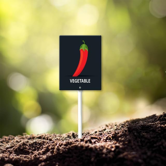 Eveokoki Aluminum Seed & Plant Labels - Plant Markes for Seedlings-Plant Tags for Pots - Garden Signs for Vegetable - Durable Markers for Plants Outdoor Waterproof - Garden Decor for Farmhouse