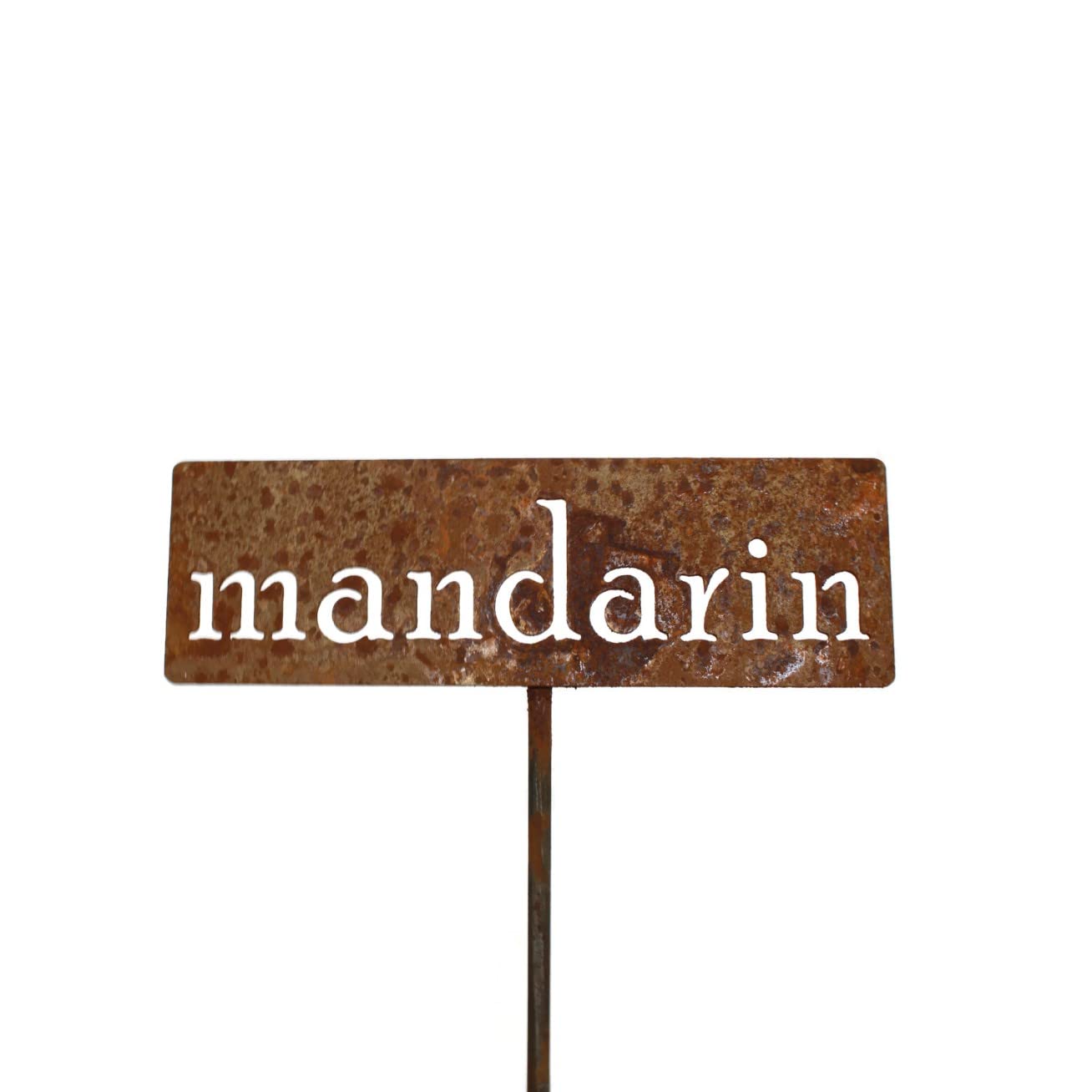 Classic Metal Garden Markers 19 Inches Tall (mandarin, Naturally Rusted)