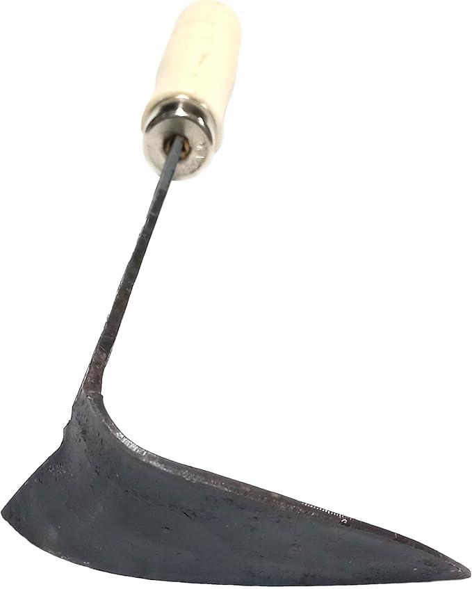 Korean Gardening Tool ho-mi Hand Plow Hoe Spade, Trowel, Weeder, and More! an Excellent Tool for use in Any Vegetable or Flower Garden 12.40 Inches (Round Triangle)