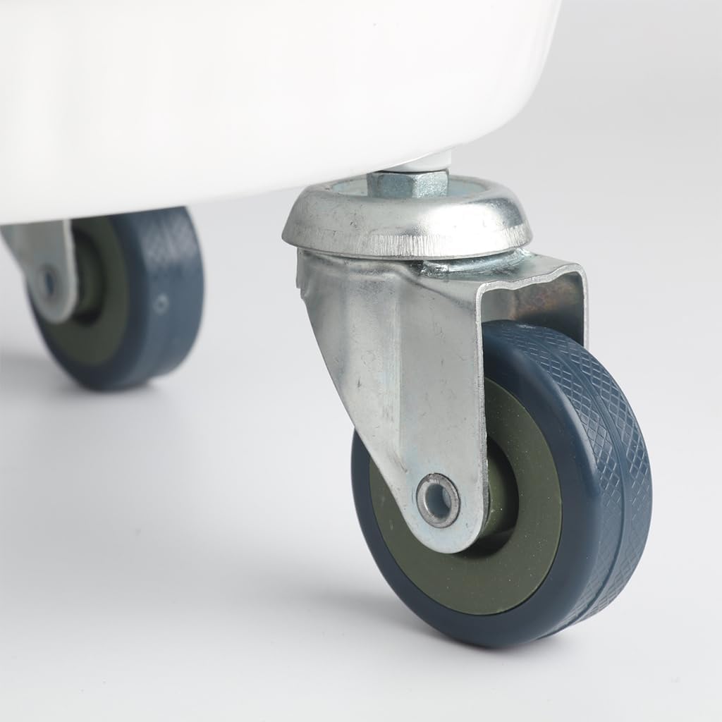 Plant Caddy with Wheels, Heavy Duty Plant Stand with Universal Wheels, Round Pot Trolley for Indoor Outdoor (20inch, White)