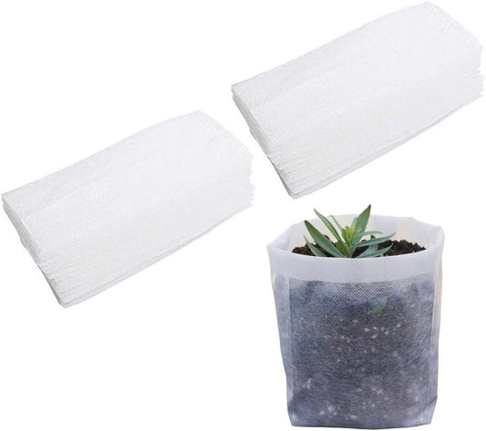 Belit 50 Pcs Non-Woven Plant Nursery Bags, Seedling Pots Container for Vegetable, Flower, Plant Grow (9.1"x9.3")