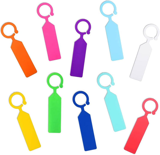 MHY 200 Pcs Thick Plastic Garden Labels - Waterproof Plant Tree Tags - 4.3 inch Color Hanging Markers for Potted Plants, Nurseries, Trees, Gardening