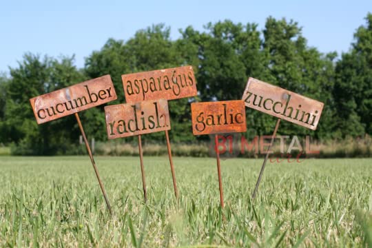Classic Metal Garden Markers 19 Inches Tall (dead, Naturally Rusted)