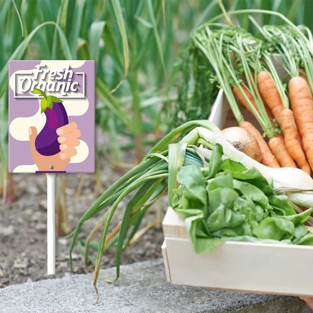 Eveokoki Aluminum Seed & Plant Labels - Plant Markes for Seedlings-Plant Tags for Pots - Garden Signs for Vegetable - Durable Markers for Plants Outdoor Waterproof - Garden Decor for Farmhouse