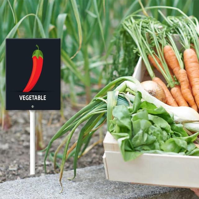 Eveokoki Aluminum Seed & Plant Labels - Plant Markes for Seedlings-Plant Tags for Pots - Garden Signs for Vegetable - Durable Markers for Plants Outdoor Waterproof - Garden Decor for Farmhouse