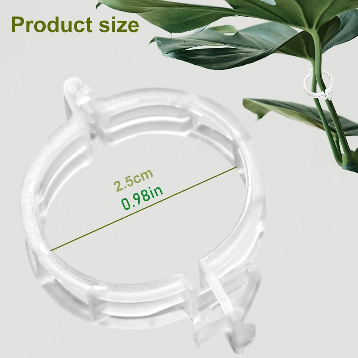 Plant Support Clips Reusable Garden Clips, Secured Plastic Plant Clips, Tomato Support Clips for String Trellis for Climbing Plants Outdoor Indoor Plant Flowers Stem Vine Fixing Clips (50, White)
