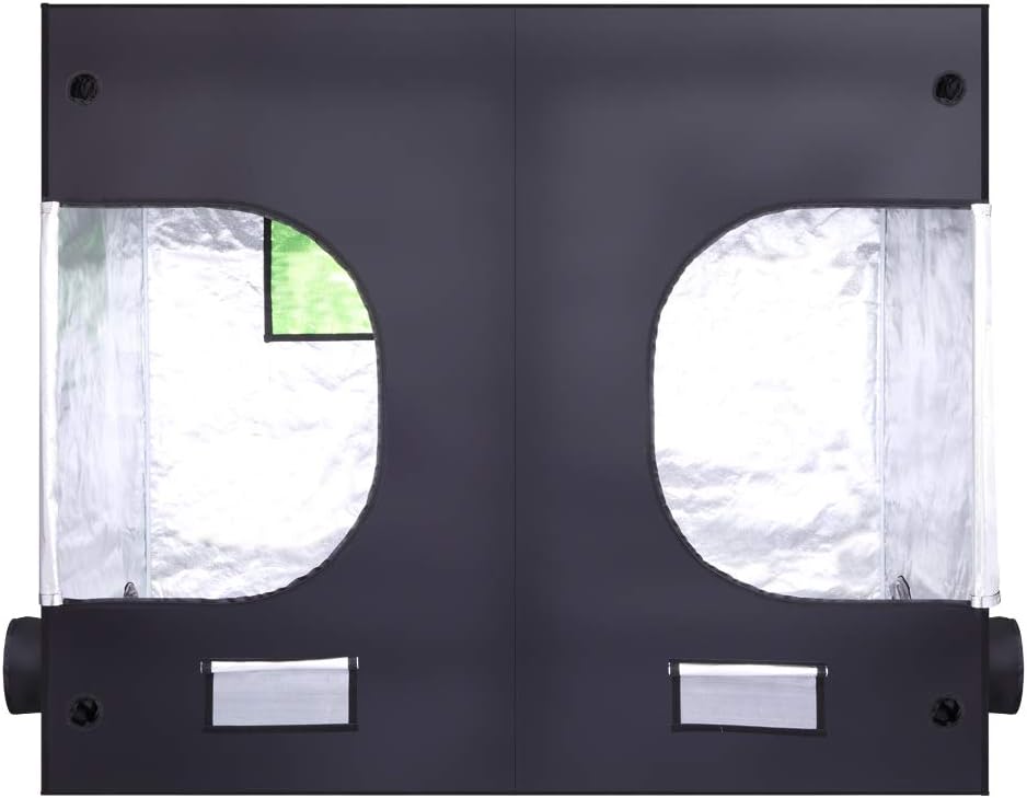 Plant Grow Tent, Black, 240x120x200cm, Indoor Growing, Enclosure with Observation Window and Floor Tray