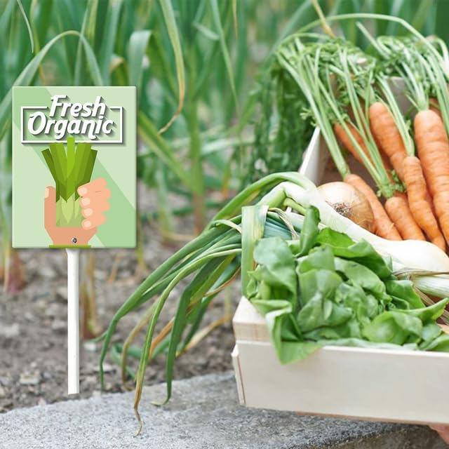 Eveokoki Aluminum Seed & Plant Labels - Plant Markes for Seedlings-Plant Tags for Pots - Garden Signs for Vegetable - Durable Markers for Plants Outdoor Waterproof - Garden Decor for Farmhouse