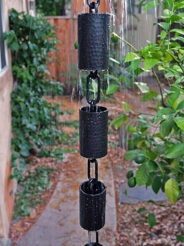 Nutshell Stores Kenchiku Rain Chain - Black - 8 Feet