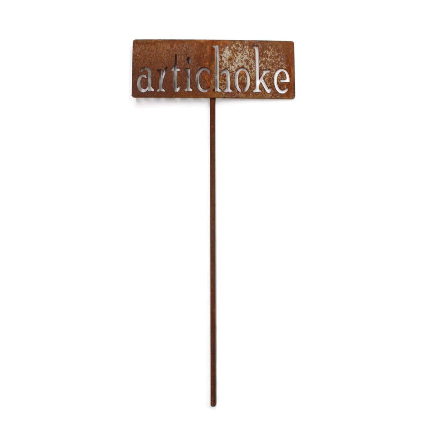 Classic Metal Garden Markers 19 Inches Tall (artichoke, Naturally Rusted)