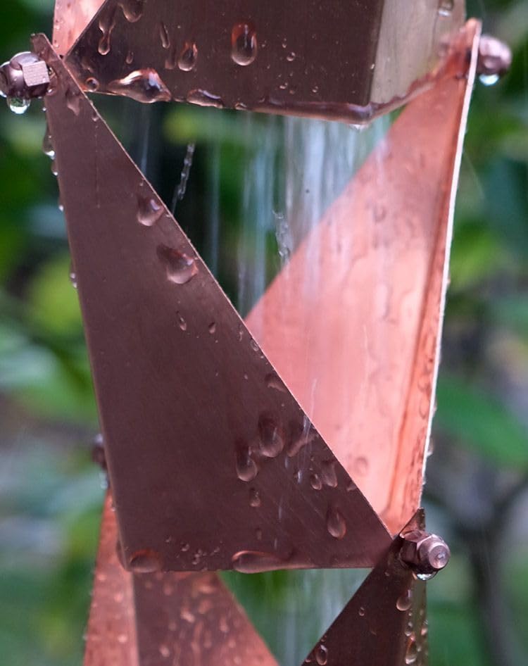 Nutshell Stores Origami Rain Chain - Copper - 12 Feet
