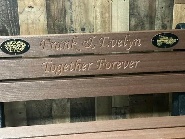 Memorial Park Bench (Made Entirely from Recycled Plastic Material)