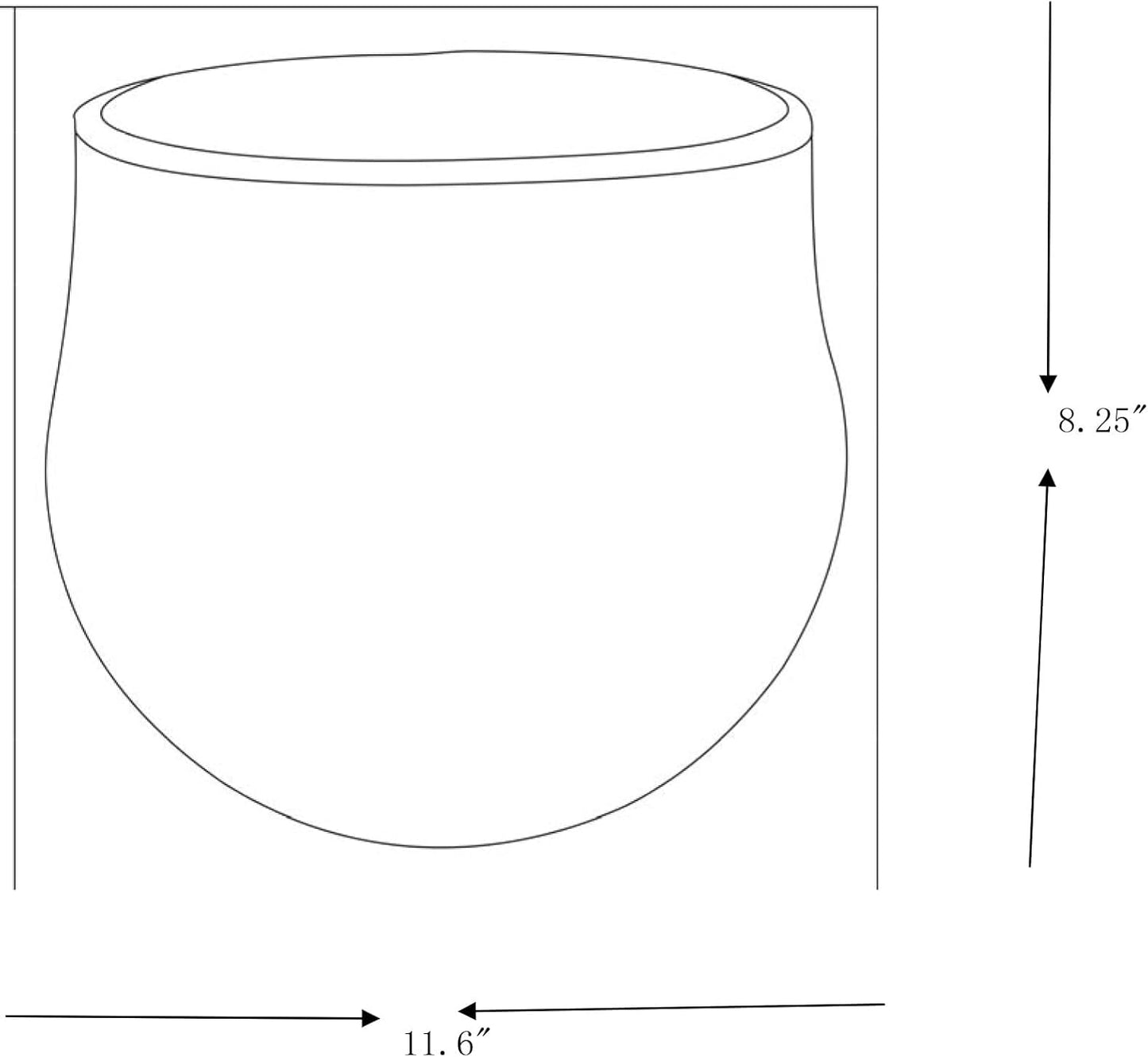 Mark&Day Planters, Slivnitsa Traditional Taupe Planter, Decorative Home Decor Accents for Living Room Bedroom Kitchen Office (12" H x 12" W x 12" D)