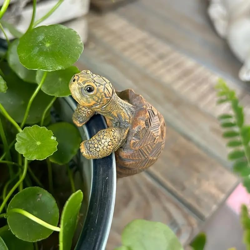 Resin Turtle Planter Hanger, Fun Garden Ornament, Outdoor Decor, Home Decor, Artistic Craft for Your Garden