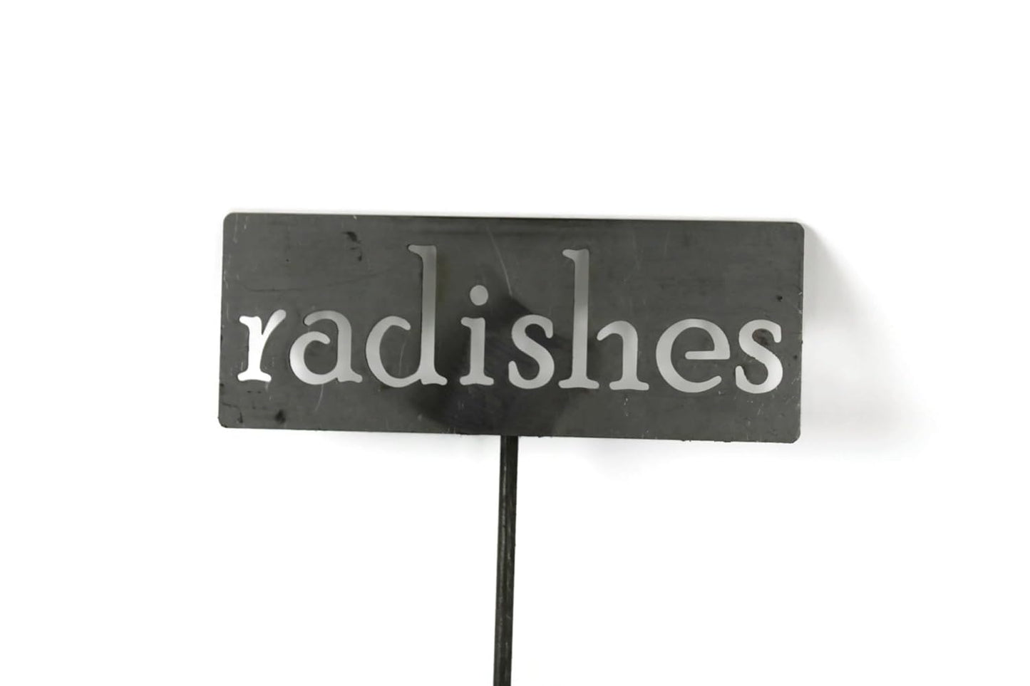 Classic Metal Garden Markers 19 Inches Tall (radishes, Raw, Unfinished Steel (will rust with time))