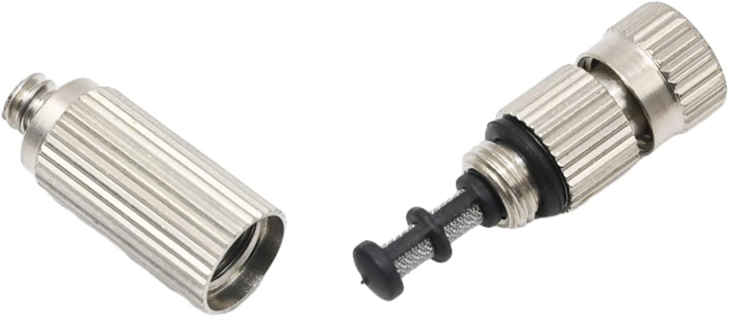 10 Pcs High Pressure Misting Nozzles Stainless Steel for Outdoor Cooling Misting System, High Pressure Anti Drip Cleanable, 3/16" Thread (0.8mm)