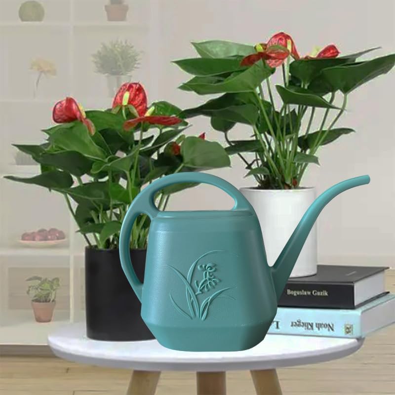 Plant Watering Can - 1 Gallon - Green - with Long Spout for Indoor and Outdoor Plant Garden