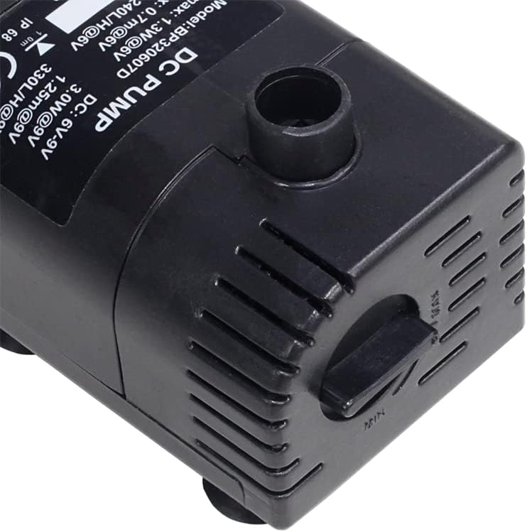 Solar Water Pump with Backup Battery and Fountain Lights for Birdbath, Fountain, Small Pond, Garden Decoration (Battery and Lights Included)