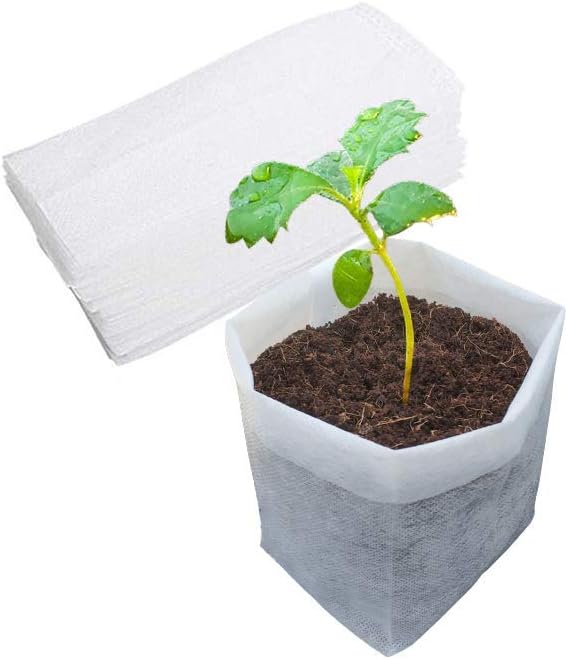 Belit 50 Pcs Non-Woven Plant Nursery Bags, Seedling Pots Container for Vegetable, Flower, Starting saplings, Plant Grow (11.6"x11.2")
