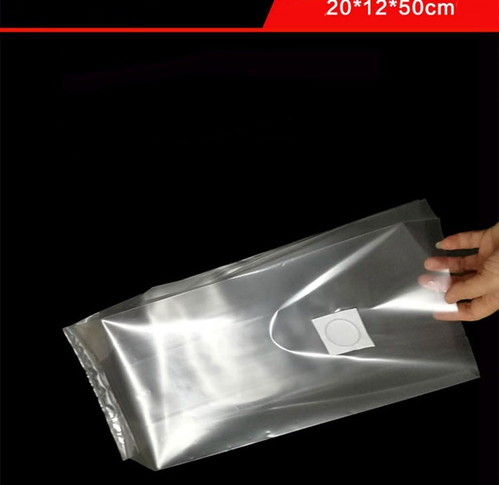 SUCOHANS Mushroom Bags - Large Size 8" X 5" X 19", 0.5 Micron Filter 3 Mil Polypropylene, for Substrate Mushroom Cultivation