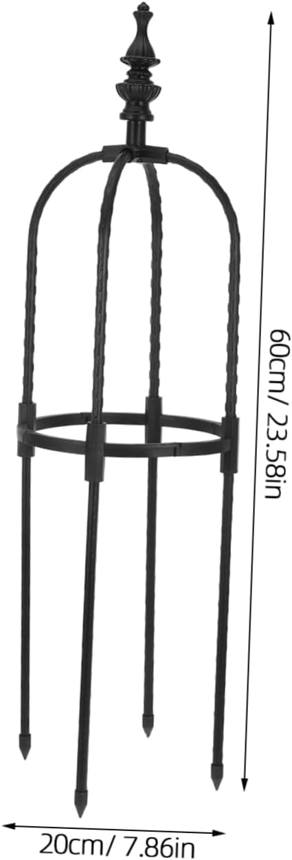 Outdoor Metal Climbing Plant Support Garden Obelisk Trellis Secure Base for Stability