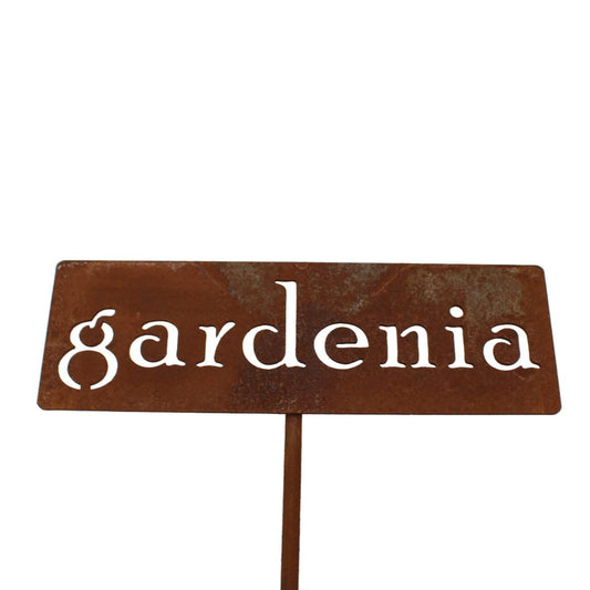 Classic Metal Garden Markers 19 Inches Tall (gardenia, Naturally Rusted)